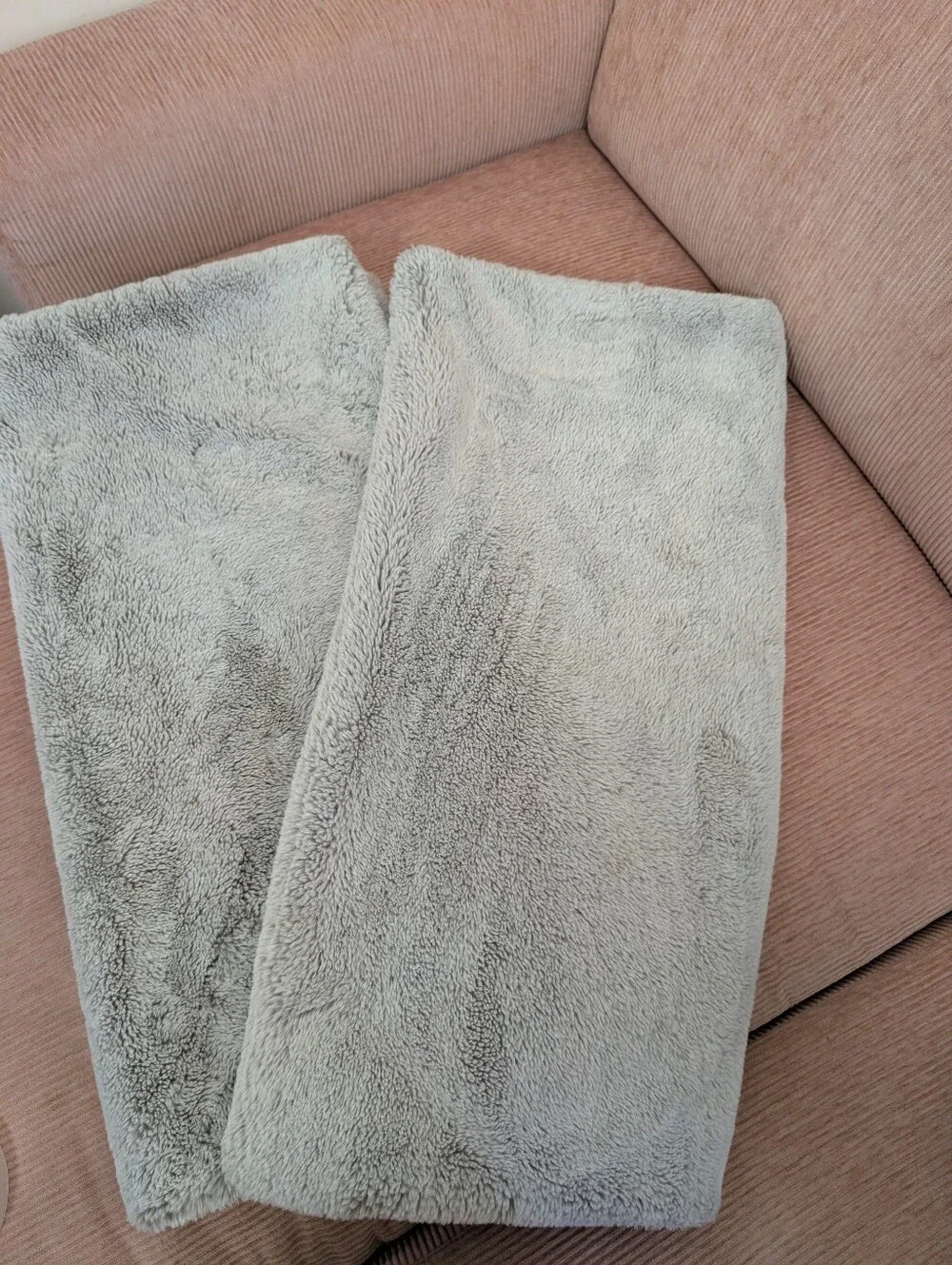 IKEA Faux Fur Accent Pillow in Light Gray